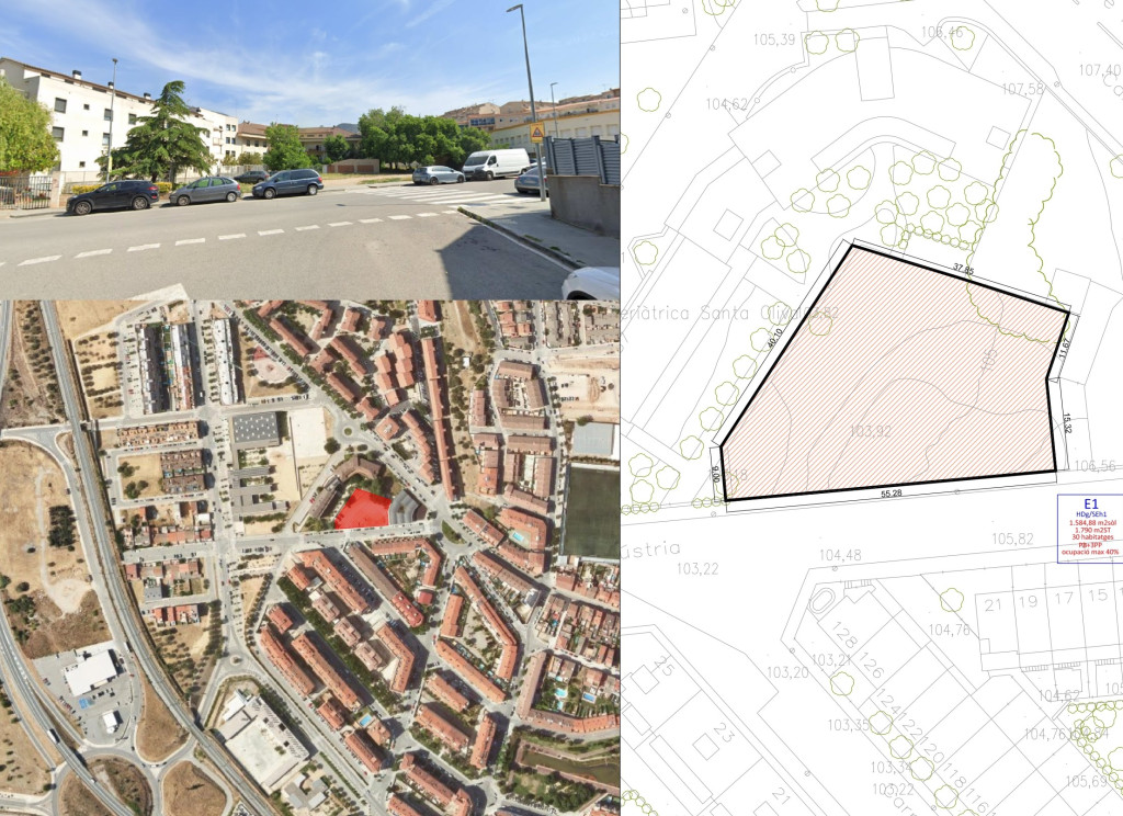 Plànol d'ubicació d'on la fundació Salas construirà 30 habitatges de lloguer assequible