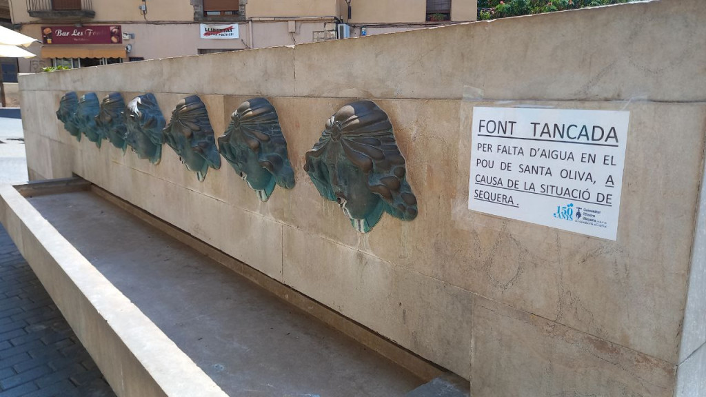 Visió dels 7 sortidors de la Plaça de les Fonts.