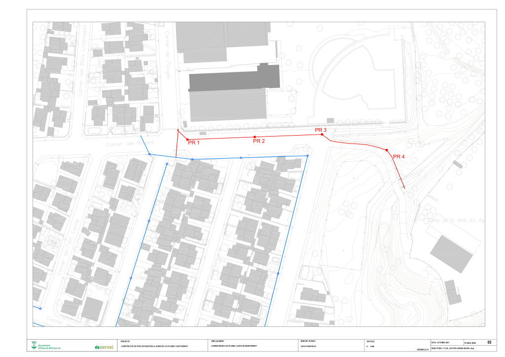 Proposta del nou col·lector d'aigües pluvials al carrer del Bages