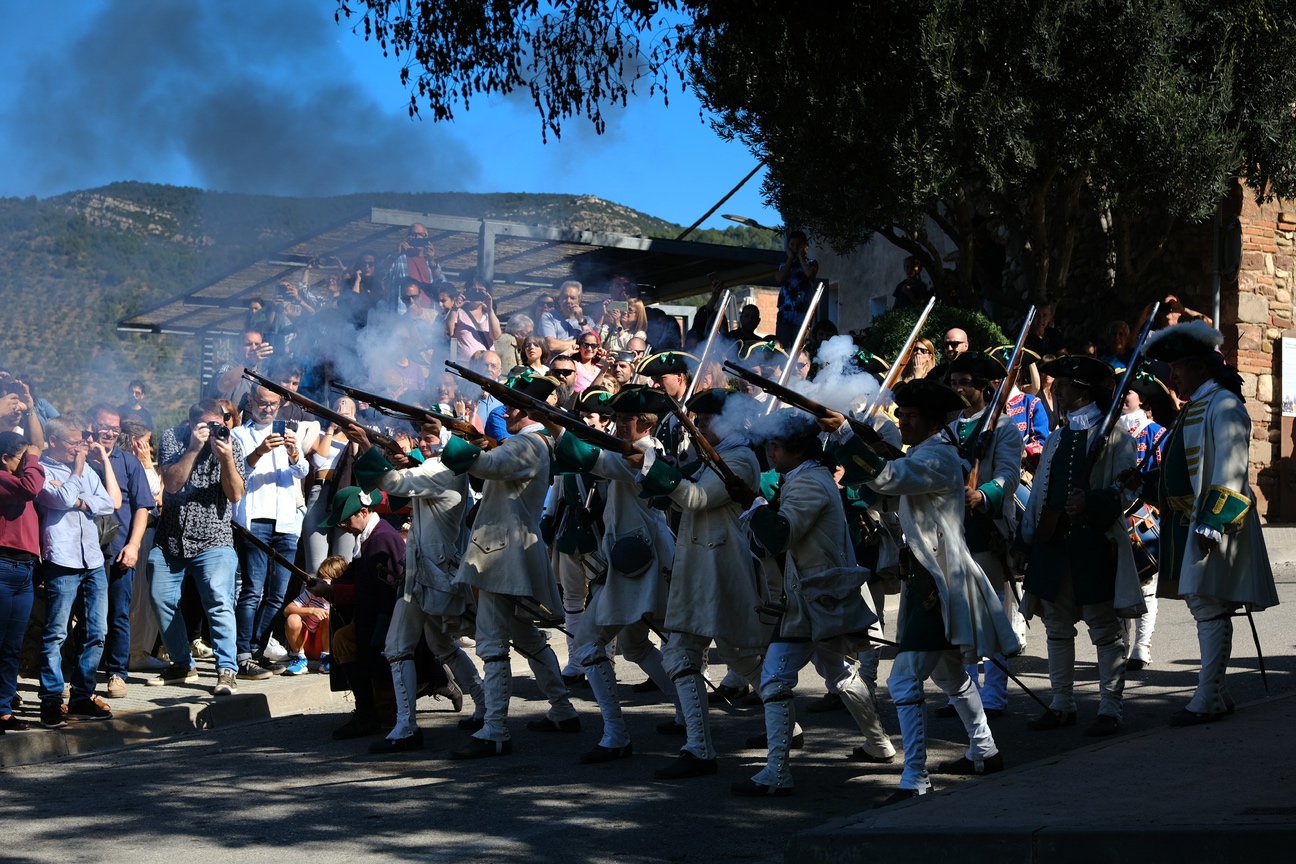 Fotografia de soldats borbònics durant La Festa dels Miquelets del 2022