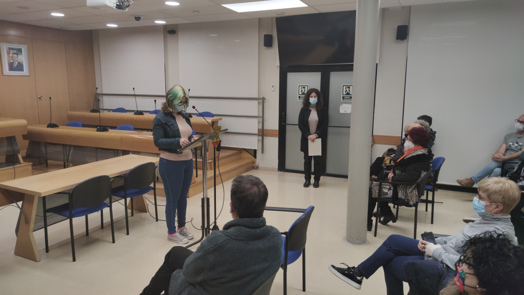 Lectura del Manifest institucional en la Sala de Plens