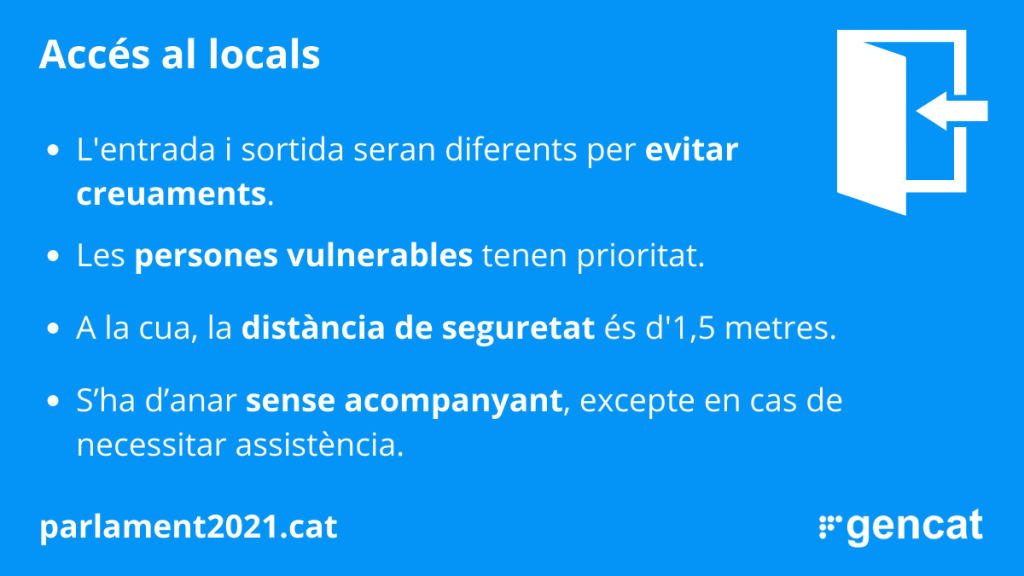 Mesures de prevenció per accés als locals