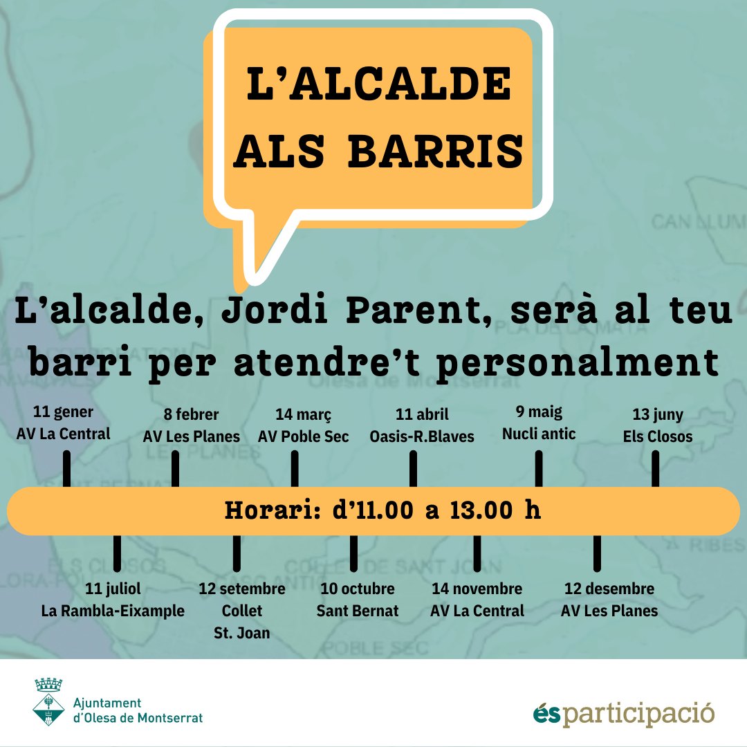 Cartell L'alcalde als barris