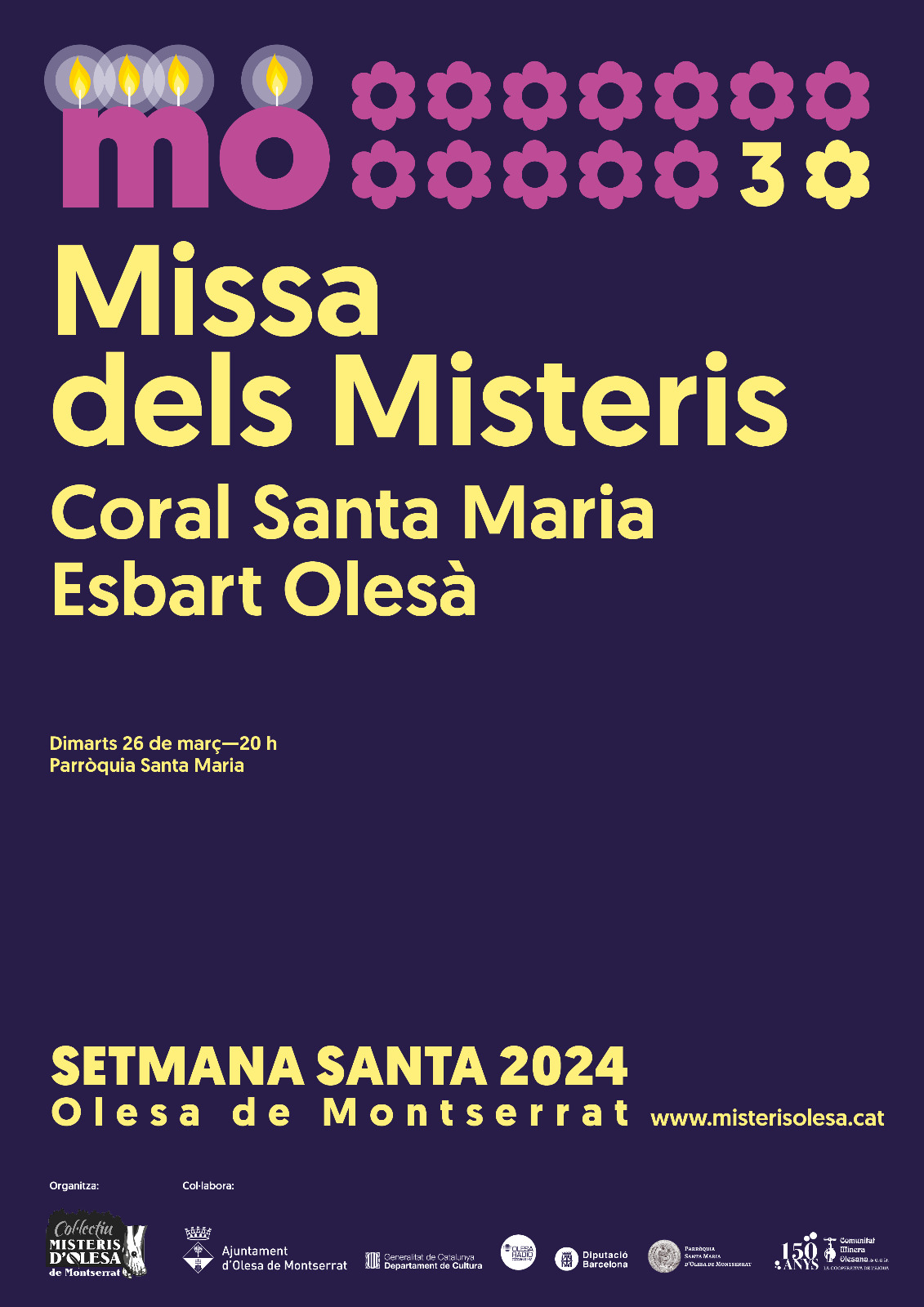 Cartell de la Misa dels Misteris Setmana Santa 2024