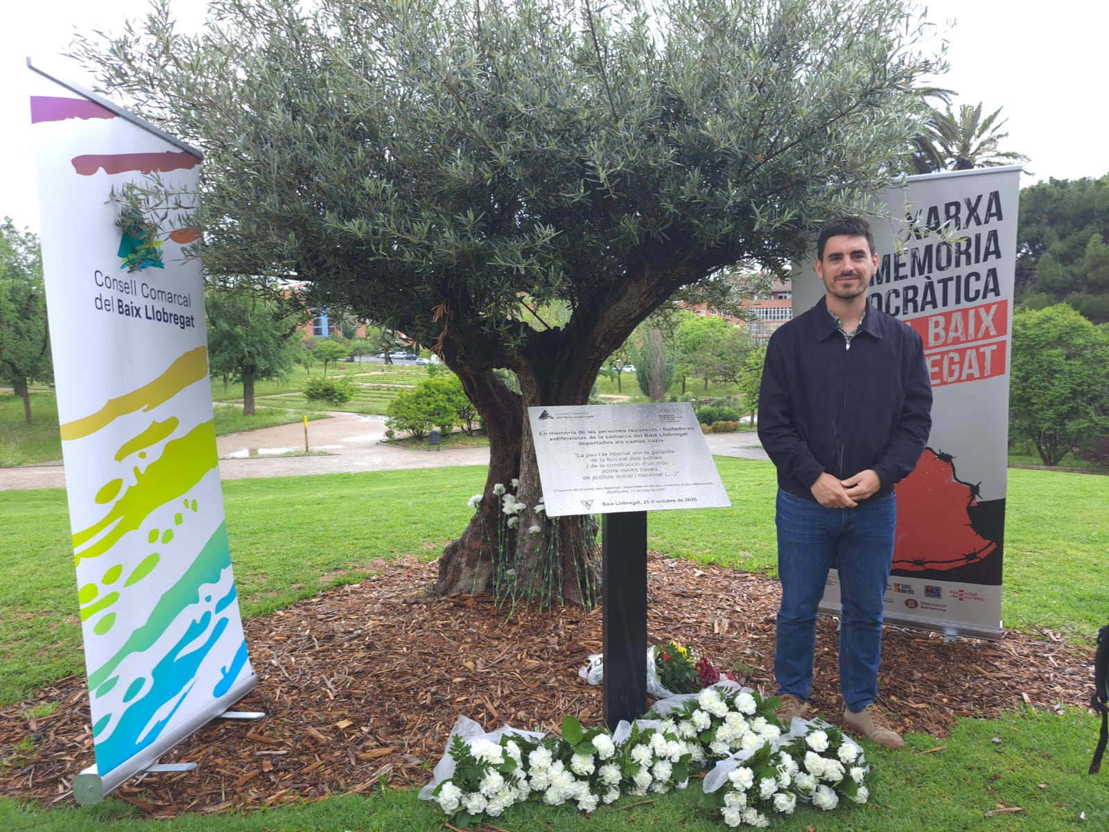 Marc Serradó a l'acte d'homenatge de les persones deportades a camps de concentració nazis