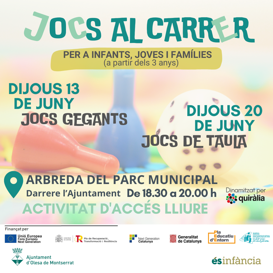 Cartell del cicle Jocs al Carrer del mes de juny 2024