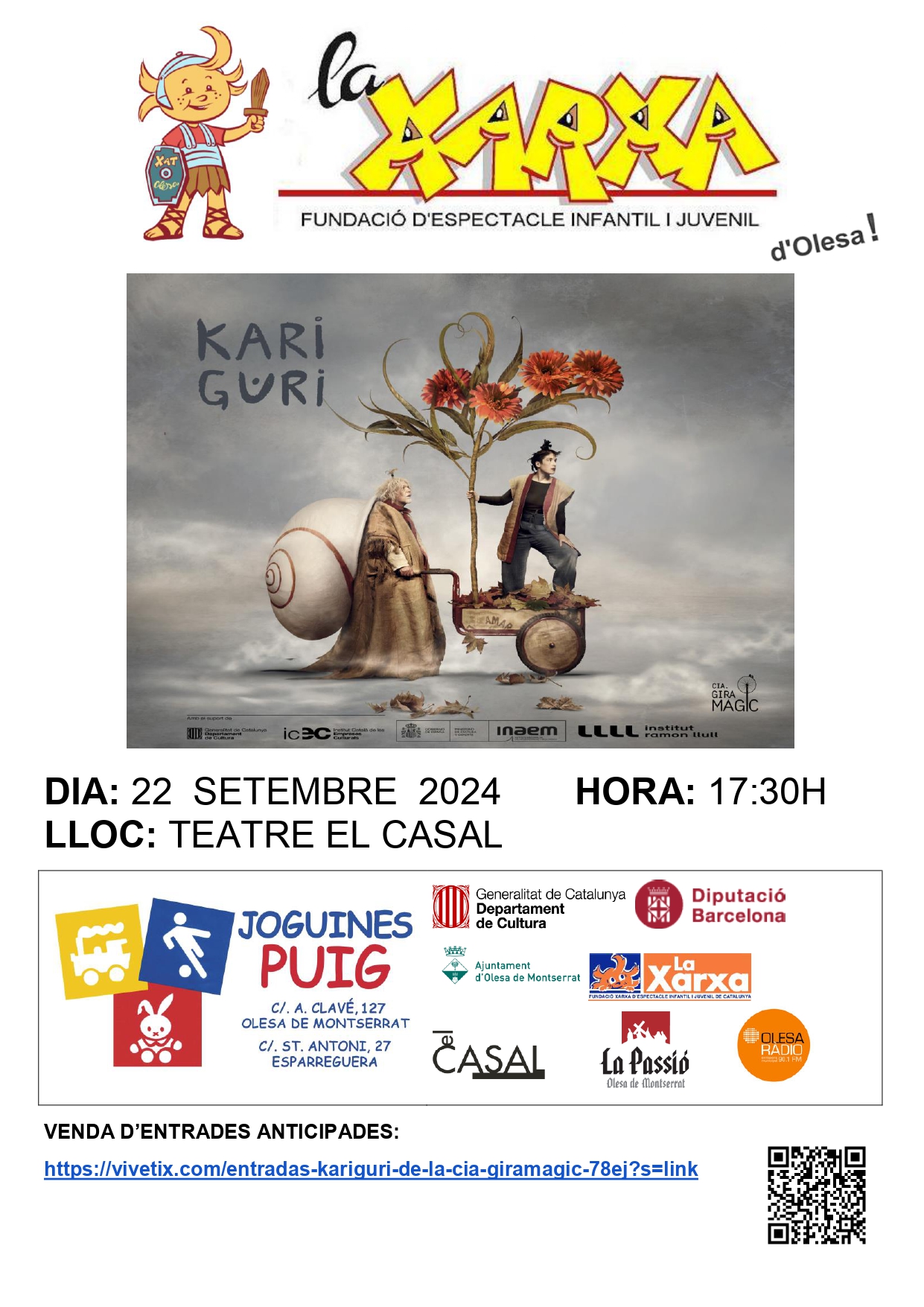 Cartell de l'espectacle de la Xarxa setembre 2024