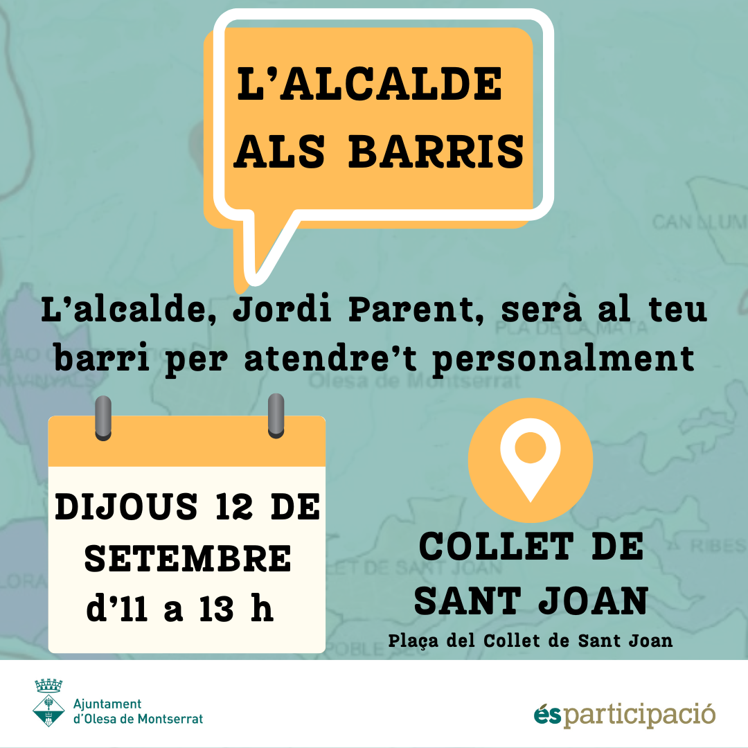 Cartell publicitari de l'Alcalde als barris de setembre de 2024